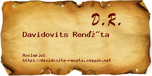 Davidovits Renáta névjegykártya